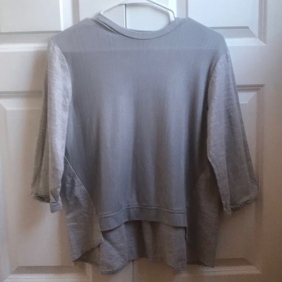 lola Other - 4/$25 Lola Made in Canada Silver Boho Blouse 3/4 Sleeves Size XS Women /XXL Girl